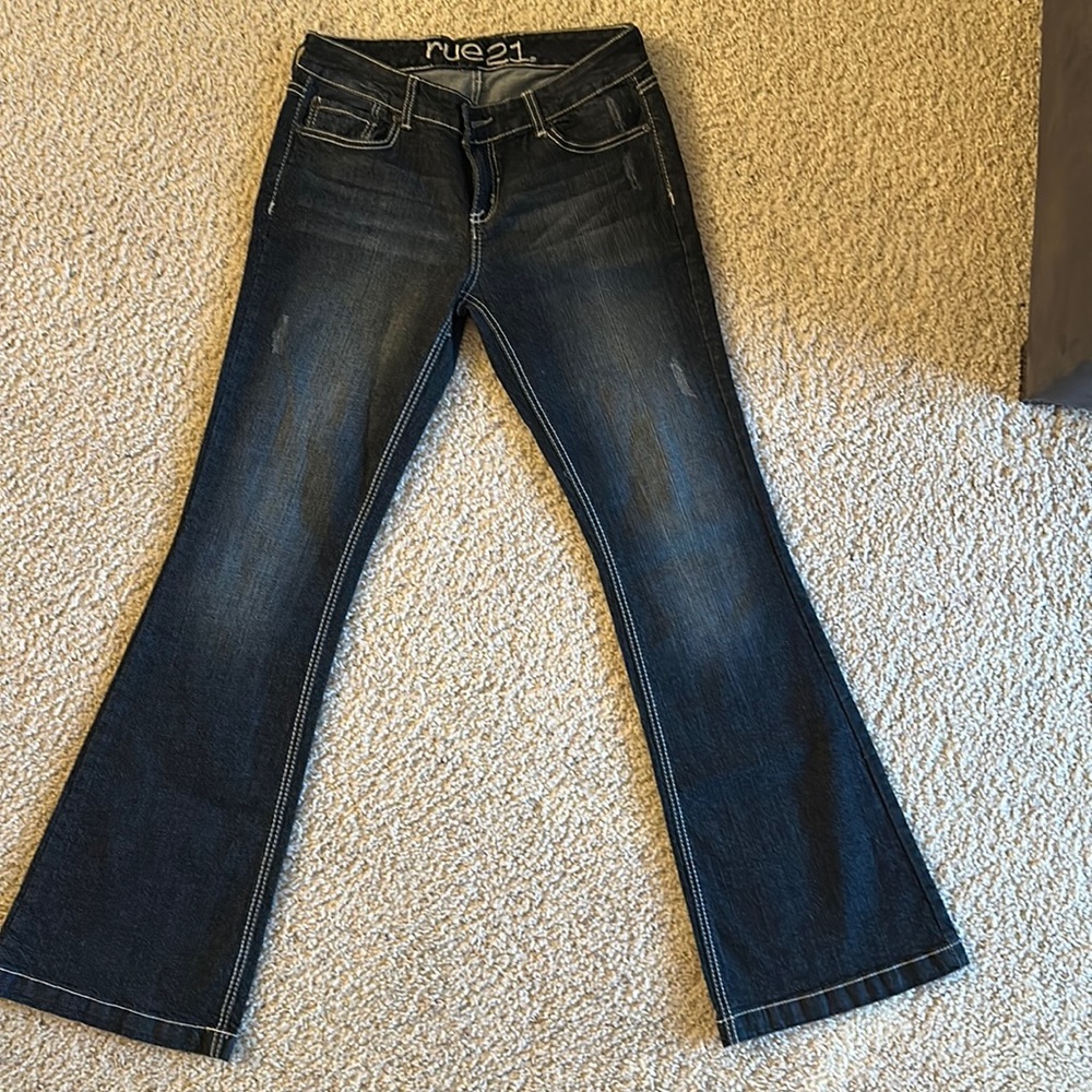 Rue 21 women’s jeans size 9/10, dark.